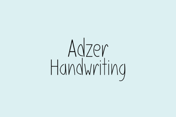 Adzer: A Bold Script with a Serious Pulse