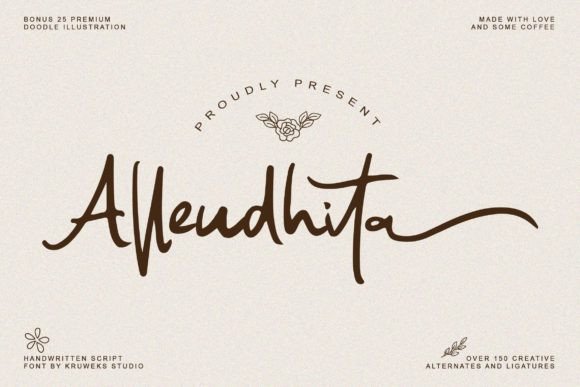 Allendhita: A Beautiful Script Font for Your Creative Projects