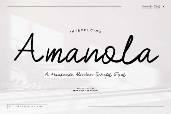 Amanola: A Handmade Marker Script Font for Editorial Identity