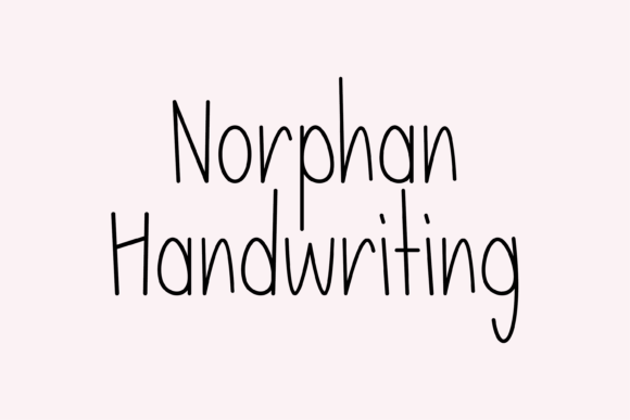 Norphan: A Handwritten Font for Editorial Warmth